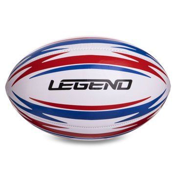 Мяч для регби LEGEND R-3288 размер 5 белый-красный-синий R-3288 фото