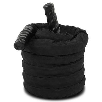 Канат для кроссфита в защитном рукаве Combat Battle Rope Zelart FI-5719-6 6м черный FI-5719-6 фото