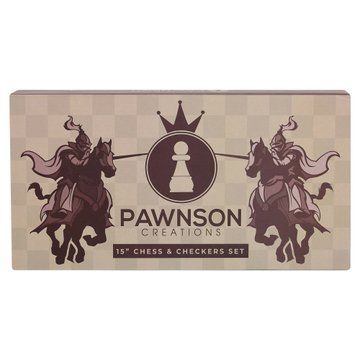 Шахматы шашки 2 в 1 набор настольных игр деревянные на магнитах PAWNSON X0027 размер 30см x 30см х 2,5см X0027 фото