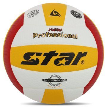 Мяч волейбольный STAR NEW PROFESSIONAL VB315-34 №5 PU белый-желтый-красный VB315-34 фото