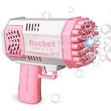 Дитячий пістолет мильні бульки Rocket Bubble Gun 15,8 см автоматичний. Колір: рожевий ws49795 фото