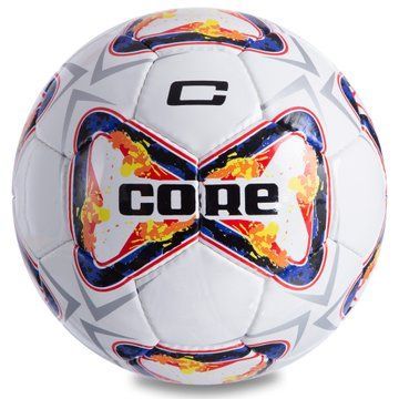 М'яч футбольний CORE PREMIER CR-047 №5 PU білий-темно-синій CR-047 фото