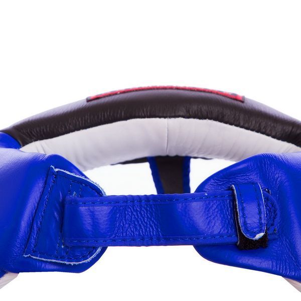 Шлем боксерский открытый кожаный TWINS HGL8-2T M-XL синий-черный HGL8-2T фото
