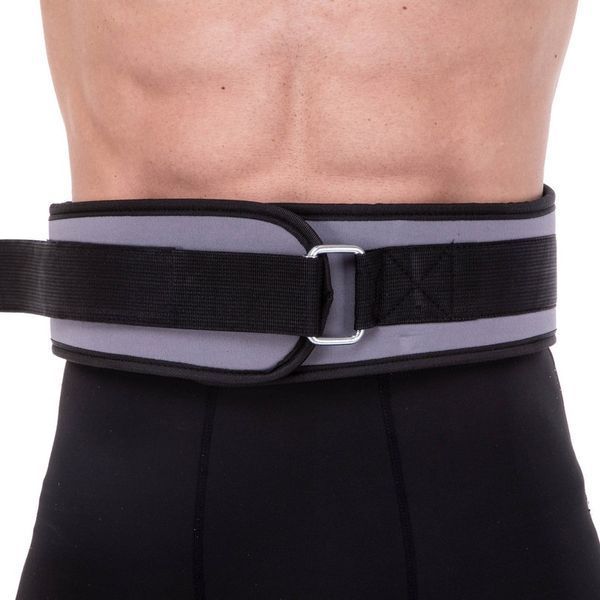 Пояс атлетичний текстильний Zelart SB-165459 спинка-15см розмір-XS-XXL сірий SB-165459 фото