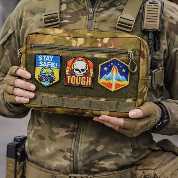 Тактична нагрудна сумка Multicam Cordura 1000D з MOLLE та патч-панеллю, 5 кишень, 30&times;20&times;8 см ws18155 фото