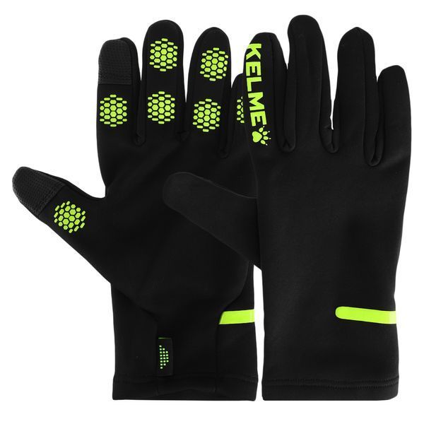 Перчатки спортивные тренировочные теплые KELME 9886405.9010 размер M-L черный-салатовый M 9886405-9010 фото