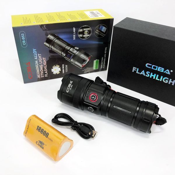 Фонарь CB-B53-TG, 3х18650, power bank, индикация заряда, Фонарик светодиодный для туриста сверхмощный ws84868 фото
