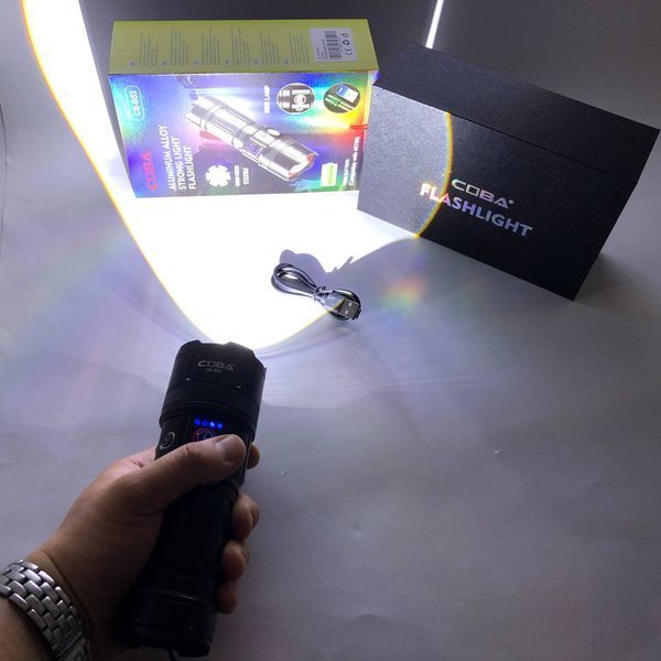 Фонарь CB-B53-TG, 3х18650, power bank, индикация заряда, Фонарик светодиодный для туриста сверхмощный ws84868 фото