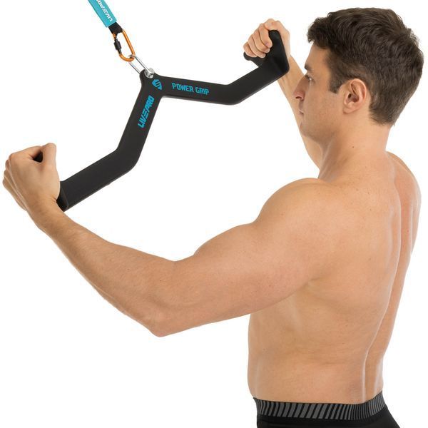 Рукоятка для тяги с широким хватом Wide Grip нескользящее покрытие LiveUp LP8328 85см черный LP8328 фото