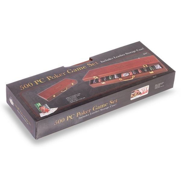 Набор для покера в кейсе из экокожи Poker game set SP-Sport PK500L 500 фишек PK500L фото