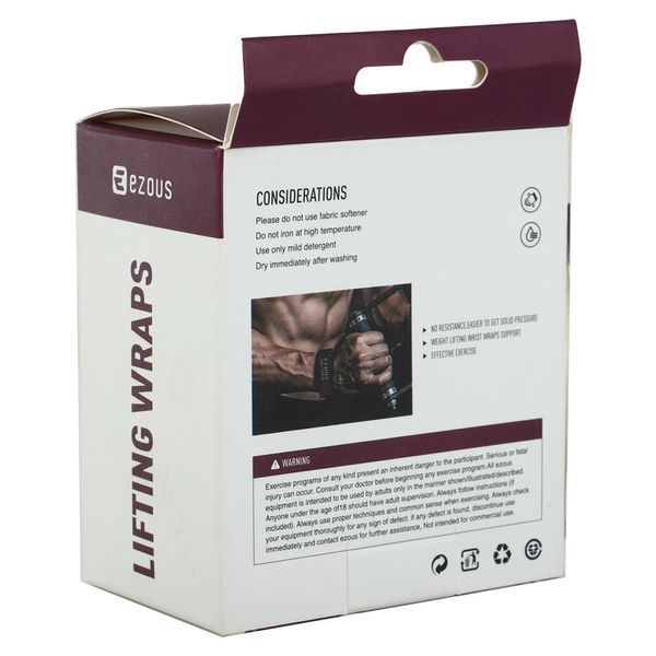 Бинти кистьові для жиму LIFTING WRAPS EZOUS C-01 2штуки чорний C-01 фото