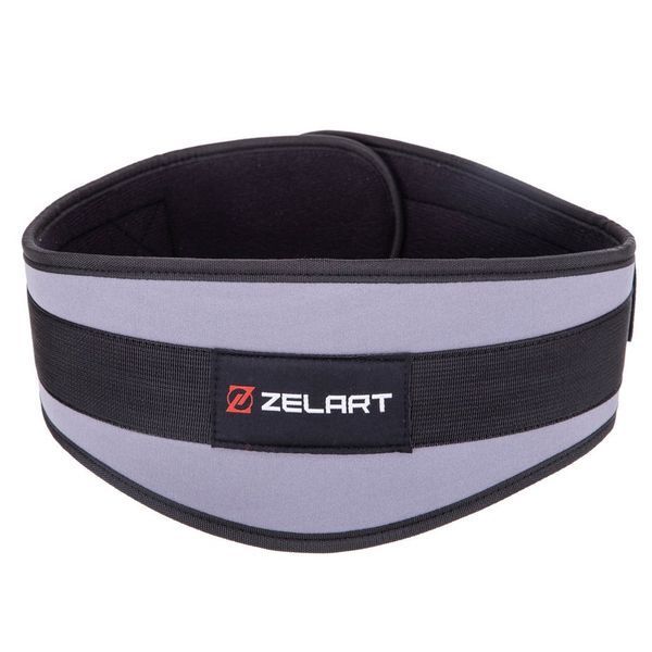 Пояс атлетичний текстильний Zelart SB-165459 спинка-15см розмір-XS-XXL сірий SB-165459 фото