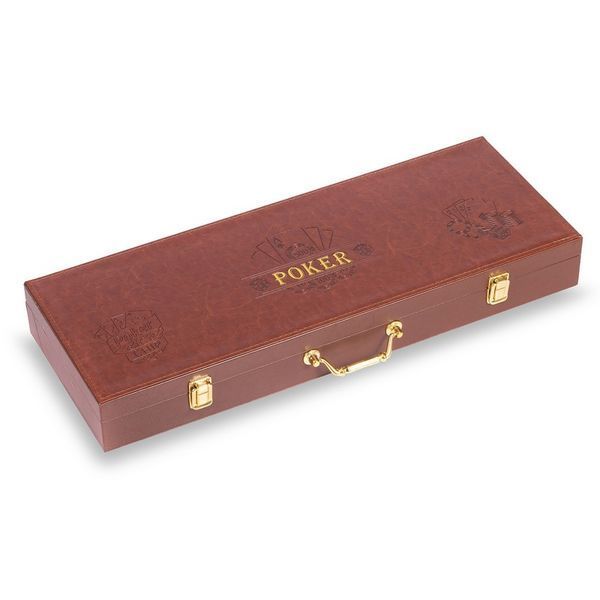 Набор для покера в кейсе из экокожи Poker game set SP-Sport PK500L 500 фишек PK500L фото