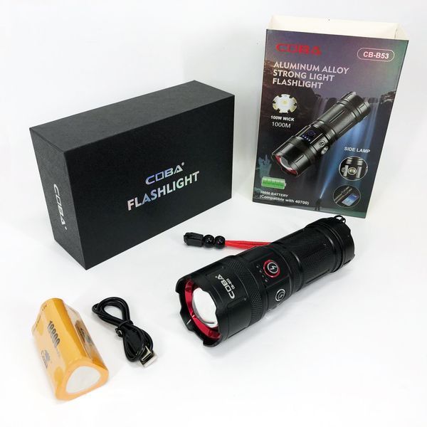 Фонарь CB-B53-TG, 3х18650, power bank, индикация заряда, Фонарик светодиодный для туриста сверхмощный ws84868 фото