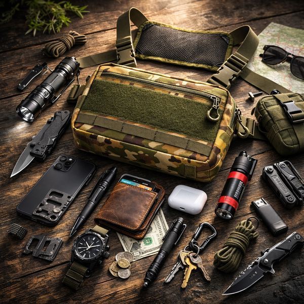 Тактична нагрудна сумка Multicam Cordura 1000D з MOLLE та патч-панеллю, 5 кишень, 30&times;20&times;8 см ws18155 фото