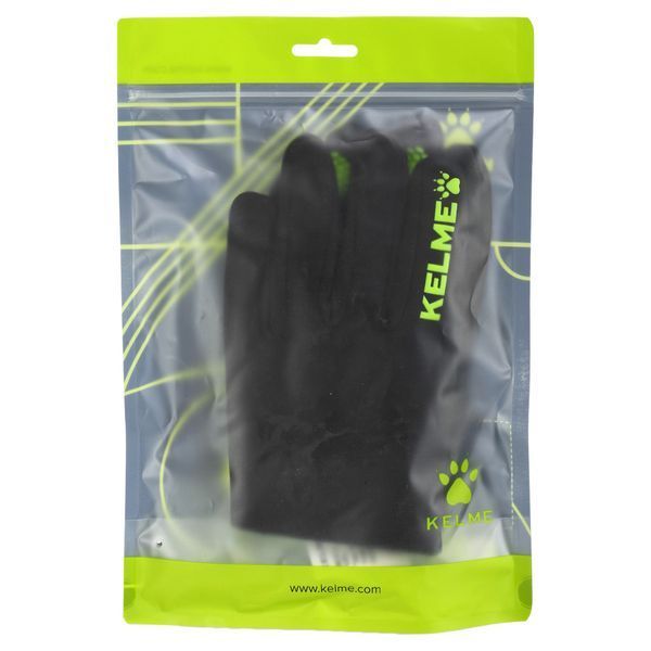 Перчатки спортивные тренировочные теплые KELME 9886405.9010 размер M-L черный-салатовый M 9886405-9010 фото