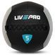 М'яч набивний медичний для кросфіту WALL BALL LiveUp LP8100-5 5кг чорний-сірий LP8100-5 фото 1
