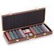 Набор для покера в кейсе из экокожи Poker game set SP-Sport PK500L 500 фишек PK500L фото 1