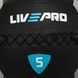 М'яч набивний медичний для кросфіту WALL BALL LiveUp LP8100-5 5кг чорний-сірий LP8100-5 фото 4
