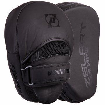Лапа боксерская изогнутая тренировочная кожа ZELART VL-3312 25x18x5см 2штуки черный VL-3312 фото