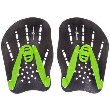 Лопатки для плавания ласты для рук MadWave PADDIES M074906 S-L черный-зеленый M074906 фото