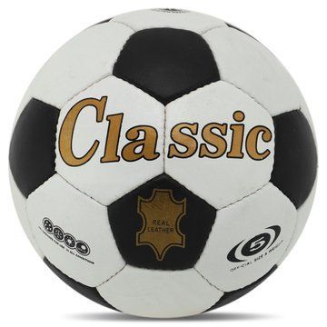 М'яч футбольний BALLONSTAR CLASSIC FB-0045 Leather №5 білий-чорний FB-0045 фото
