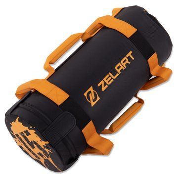 Мешок утяжелитель для функционального тренинга Power Bag Zelart TA-7825-15 15кг черный-оранжевый TA-7825-15 фото