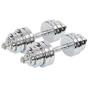Гантели разборные стальные хромированные 35кг SP-Sport TA-8045-35 2шт по 17,5кг хром TA-8045-35 фото