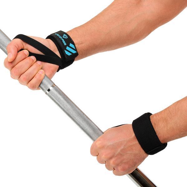 Бинты кистевые для жима LIFTING WRIST WRAPS LiveUp LP8702 2штуки черный-синий LP8702 фото