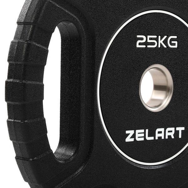 Блини диски CPU покриття 2 Handle металева втулка Zelart TA-3438-25 o51мм 25кг чорний TA-3438-25 фото