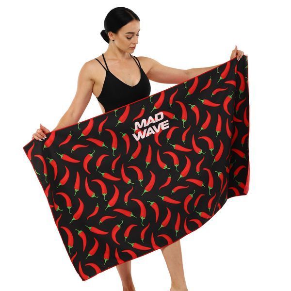 Рушник спортивний з мікрофібри MadWave SPICY M076304200W 140х80см чорний M076304200W фото