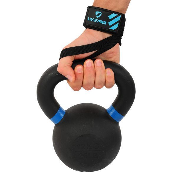 Бинты кистевые для жима LIFTING WRIST WRAPS LiveUp LP8702 2штуки черный-синий LP8702 фото