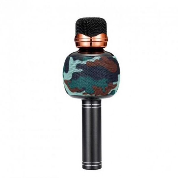 Беспроводной микрофон караоке блютуз WSTER WS-2911 Bluetooth динамик. Цвет: камуфляж ws99543-1 фото