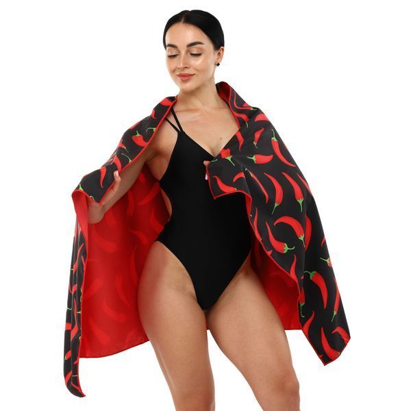 Рушник спортивний з мікрофібри MadWave SPICY M076304200W 140х80см чорний M076304200W фото
