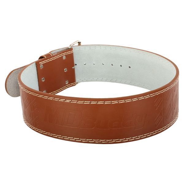 Пояс для пауерліфтингу шкіряний MDbuddy TA-3088 Weightlifting Belt ширина 10см розмір-S-L коричневий TA-3088 фото