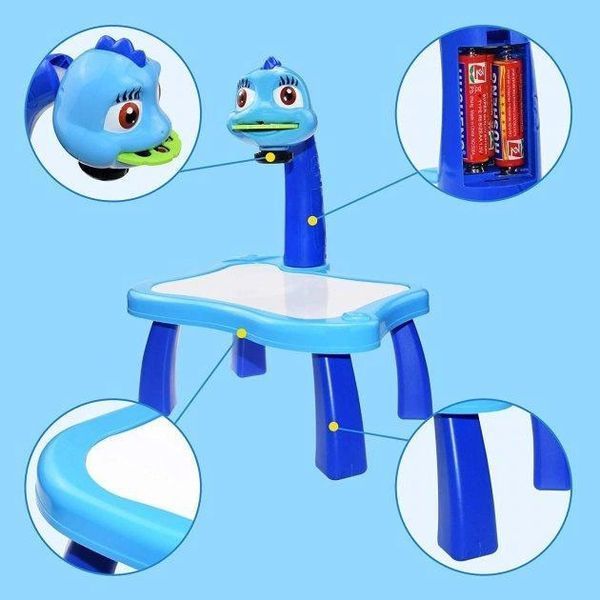 Детский стол проектор для рисования с подсветкой Projector Painting. Цвет: голубой ws89895-2 фото