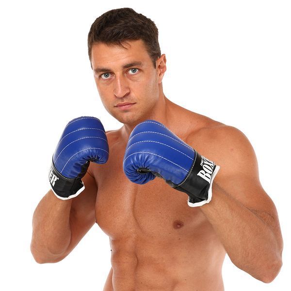 Снарядные перчатки-блинчики для бокса кожаные BOXER 2014 размер L цвета в ассортименте L 2014 фото
