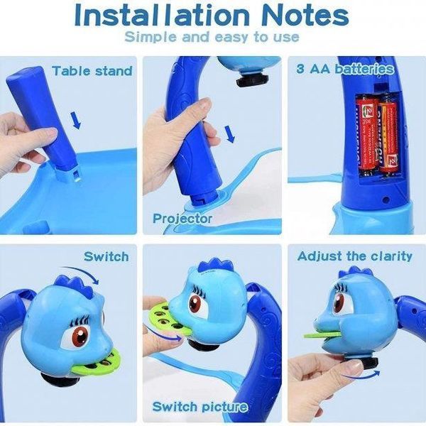 Детский стол проектор для рисования с подсветкой Projector Painting. Цвет: голубой ws89895-2 фото