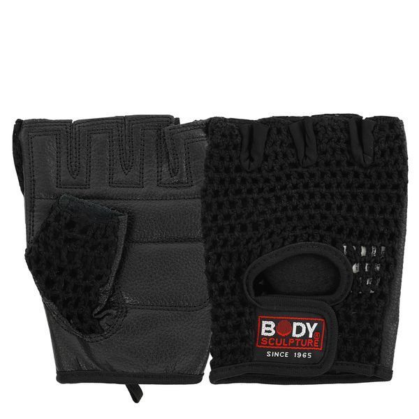 Перчатки спортивные кожаные BODY SCULPTURE WorkOut BJBW-83-H S-XL черный XL BJBW-83-H фото