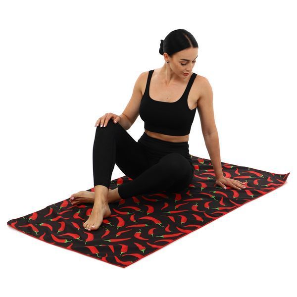 Рушник спортивний з мікрофібри MadWave SPICY M076304200W 140х80см чорний M076304200W фото