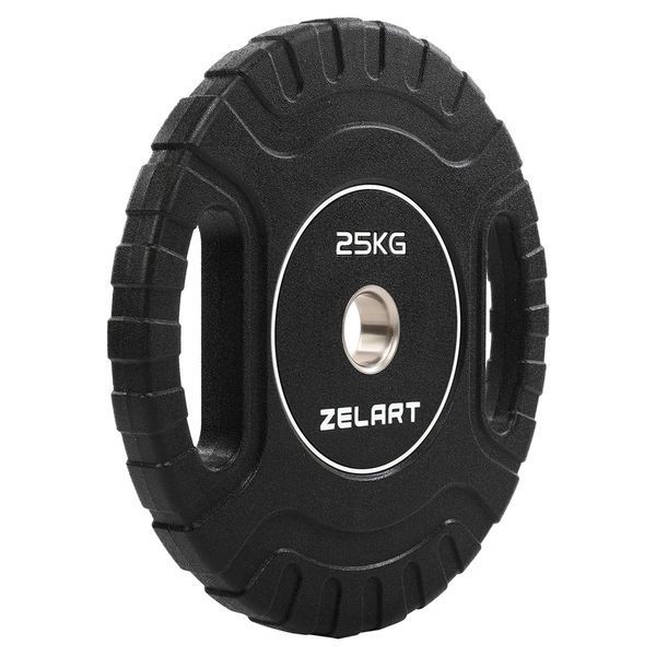 Блини диски CPU покриття 2 Handle металева втулка Zelart TA-3438-25 o51мм 25кг чорний TA-3438-25 фото