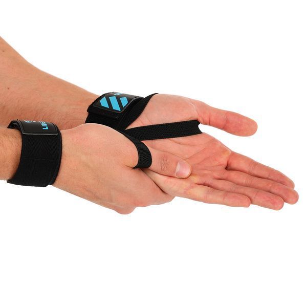 Бинты кистевые для жима LIFTING WRIST WRAPS LiveUp LP8702 2штуки черный-синий LP8702 фото