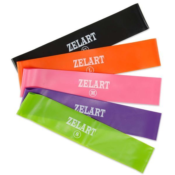 Набор резинок для упражнений ленты сопротивлений LOOP BANDS Zelart FI-6886 5шт цвета в ассортименте FI-6886 фото