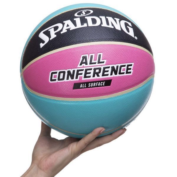 М'яч баскетбольний SPALDING ALL CONFERENCE 76895Y розмір 7 блакитний-чорний 76895Y фото