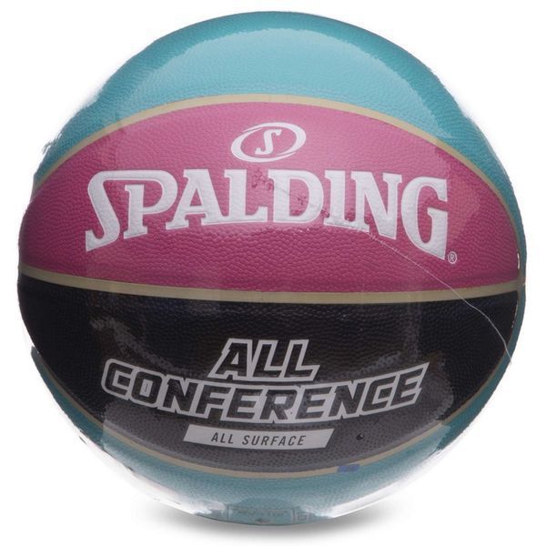 М'яч баскетбольний SPALDING ALL CONFERENCE 76895Y розмір 7 блакитний-чорний 76895Y фото