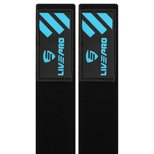 Бинты кистевые для жима LIFTING WRIST WRAPS LiveUp LP8702 2штуки черный-синий LP8702 фото