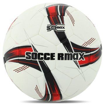 М'яч футбольний HYBRID SOCCERMAX FB-4366 №5 PU білий-червоний FB-4366 фото