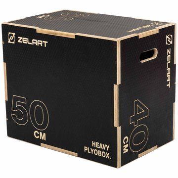Бокс плиометрический тумба для кроссфита Плиобокс Wood Plyo box Zelart FI-4884-1 1шт 60см черный FI-4884-1 фото