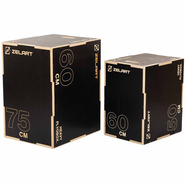 Бокс плиометрический тумба для кроссфита Плиобокс Wood Plyo box Zelart FI-4884-1 1шт 60см черный FI-4884-1 фото
