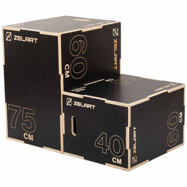 Бокс плиометрический тумба для кроссфита Плиобокс Wood Plyo box Zelart FI-4884-1 1шт 60см черный FI-4884-1 фото